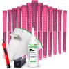 imageWedge Guys DC Tour Golf Grips Kit  4 Grip Zones for Supreme Comfort ampamp Control  AllWeather Performance Golf Club Grips Replacement for Regripping Wedges Drivers Irons Hybrids Midsize or StandardPink