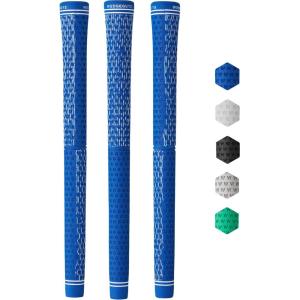 imageWedge Guys DC Tour Golf Grips  4 Grip Zones for Supreme Comfort ampamp Control  AllWeather Performance Golf Club Grips Replacement for Regripping Wedges Drivers Irons Woods Hybrids Midsize or StandardBlue 3 Pack