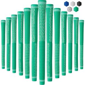 imageWedge Guys DC Tour Golf Grips  4 Grip Zones for Supreme Comfort ampamp Control  AllWeather Performance Golf Club Grips Replacement for Regripping Wedges Drivers Irons Woods Hybrids Midsize or StandardGreen 13 Pack