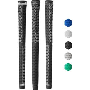 imageWedge Guys DC Tour Golf Grips  4 Grip Zones for Supreme Comfort ampamp Control  AllWeather Performance Golf Club Grips Replacement for Regripping Wedges Drivers Irons Woods Hybrids Midsize or StandardBlack 3 Pack