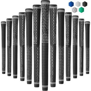 imageWedge Guys DC Tour Golf Grips  4 Grip Zones for Supreme Comfort ampamp Control  AllWeather Performance Golf Club Grips Replacement for Regripping Wedges Drivers Irons Woods Hybrids Midsize or StandardBlack 13 Pack