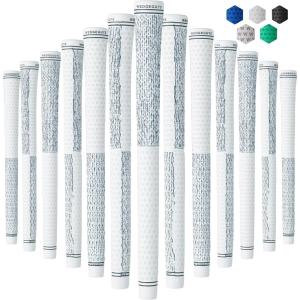 imageWedge Guys DC Tour Golf Grips  4 Grip Zones for Supreme Comfort ampamp Control  AllWeather Performance Golf Club Grips Replacement for Regripping Wedges Drivers Irons Woods Hybrids Midsize or StandardWhite 13 Pack