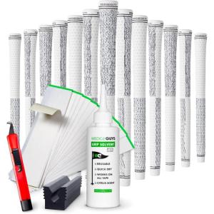 imageWedge Guys DC Tour Golf Grips Kit  4 Grip Zones for Supreme Comfort ampamp Control  AllWeather Performance Golf Club Grips Replacement for Regripping Wedges Drivers Irons Hybrids Midsize or StandardWhite