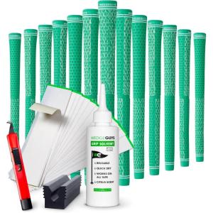 imageWedge Guys DC Tour Golf Grips Kit  4 Grip Zones for Supreme Comfort ampamp Control  AllWeather Performance Golf Club Grips Replacement for Regripping Wedges Drivers Irons Hybrids Midsize or StandardGreen