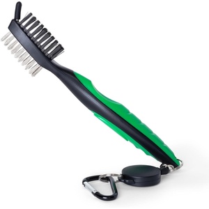 image:imageWedge Guys Golf Club Brush Groove Cleaner with Retractable Zipline and Aluminum Carabiner Cleaning Tools